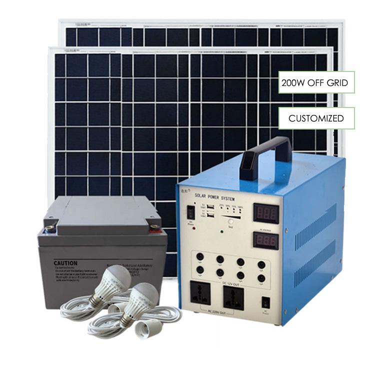  200W DC12V سیستم قدرت خورشیدی برای خانه ها